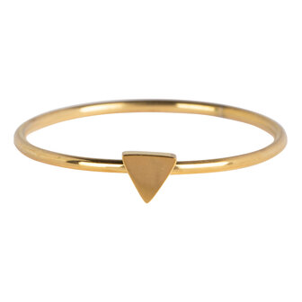 Charmin&rsquo;s goudkleurige stapelring R723 Minimalist Triangle goldplated staal