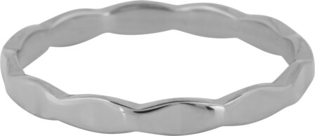 Charmin&#039;s Ring Origami Ruit Staal R1238