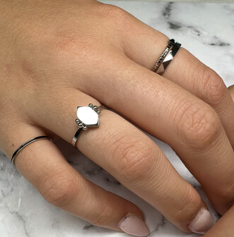 R712 Modern Hexagon Shiny Steel