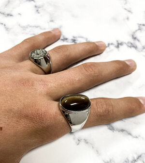 Charmin&#039;s UNI Men&#039;s and Women&#039;s Signet Ring Familia Supra Omnia Steel R999