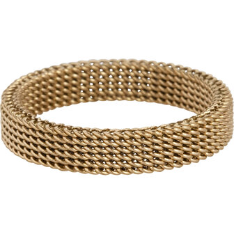 Charmin&rsquo;s Fijn Gevlochten Ring Goud R1010