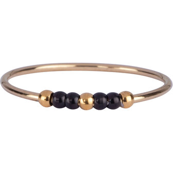 R940 Anxiety Palm Small Gold &amp; Black Steel