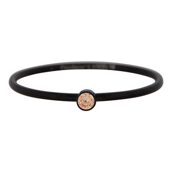 R499 Shine Bright 2.0 Black Steel with peach crystal