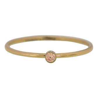  Charmin&#039;s R497 Birthstone November Champagne Topaz Stone Shine Bright 2.0 Goldplated