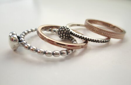 Ring R301 Silver &#039;Dotted Ball&#039;