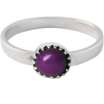 Ring KR06 &#039;Natural Stone&#039; Purple Amethyst