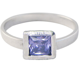 Ring KR26 &#039;Cubic Diamond&#039; White Purple