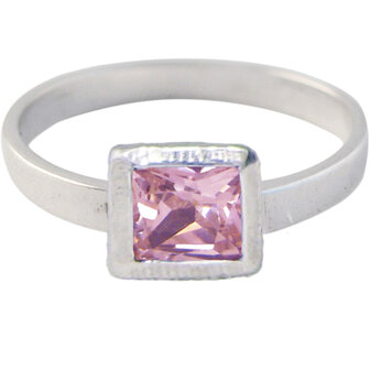 Ring KR27 &#039;Cubic Diamond&#039; Pink