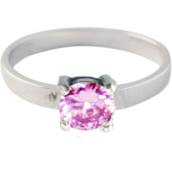 Ring KR31 &#039;Princess Diamond&#039; Pink