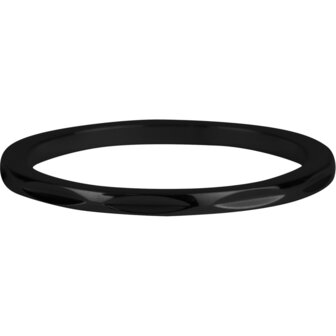 Charmin&#039;s Stapelring R897 Ellipse Shiny Black