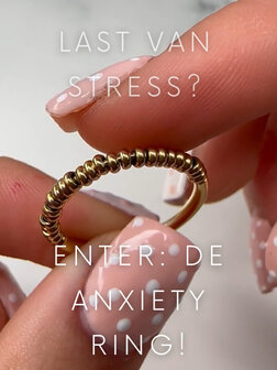 R1666 Goudkleurige Anxiety Palm Small met Balletjes Staal