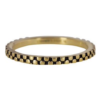 Charmin&rsquo;s goudkleurige stapelring R452 Pointy goldplated staal
