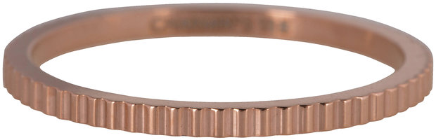 Charmin&#8217;s roségoudkleurige stapelring R400 Bricks rosé-goldplated staal
