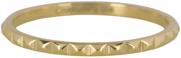 Charmin&#8217;s goudkleurige stapelring R403 Nefertiti goldplated staal