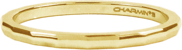 Charmin’s goudkleurige stapelring R311 Angle goldplated staal