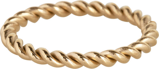 Charmin’s Big Twisted Gedraaide Aanschuif Ring Gold R1008