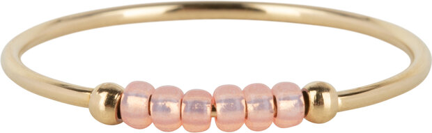 Charmin's R1140 Anxiety Ring Palm Soft Pink Goldplated 
