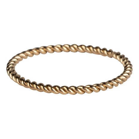 Charmin’s Goudkleurige Gedraaide Ring 1mm R329 