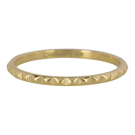 Charmin’s goudkleurige stapelring R403 Nefertiti goldplated staal