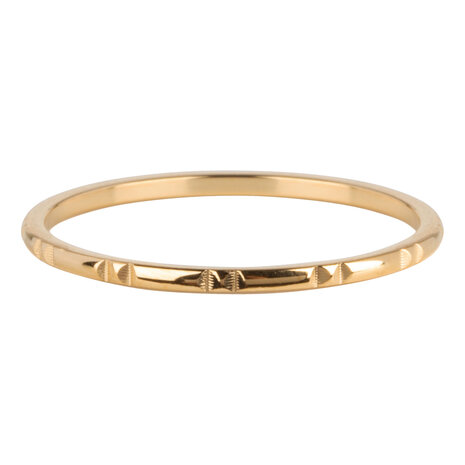 Charmin’s goudkleurige stapelring R781 12 Marks goldplated staal