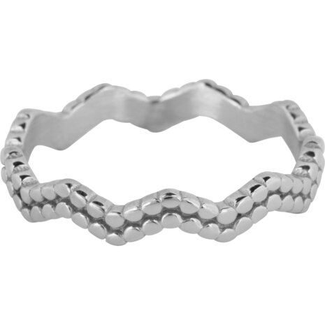 Charmin’s Ring Vintage bewerkte V-vorm Staal R1232
