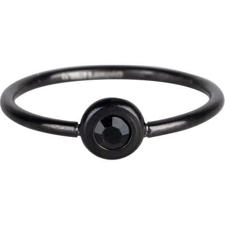 Charmin’s ring R959 Donut black and black crystal