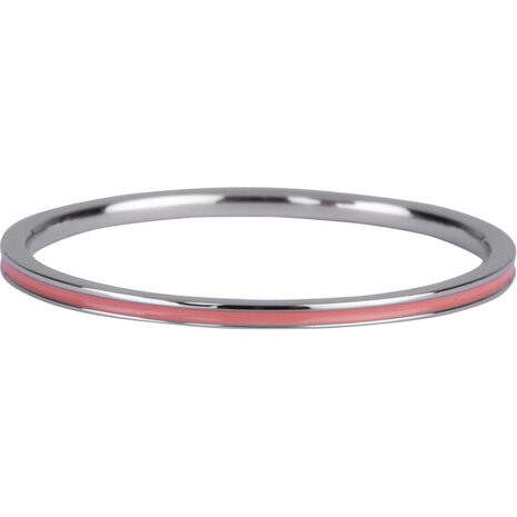 Charmin's Smalle Ring Petite Oud Roze Emaille Staal R928 