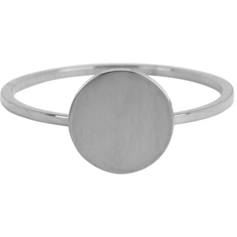 Charmin’s basisring R716 Minimalist Round Shiny Steel