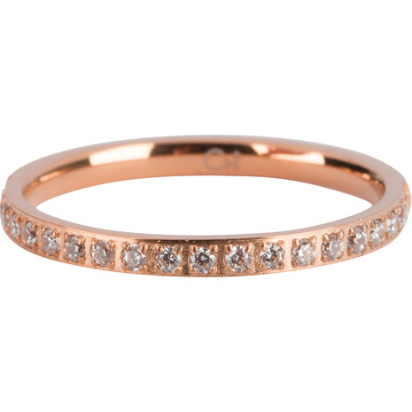 Charmin’s Rose-goudkleurige stapelring Alliance Crystals R640