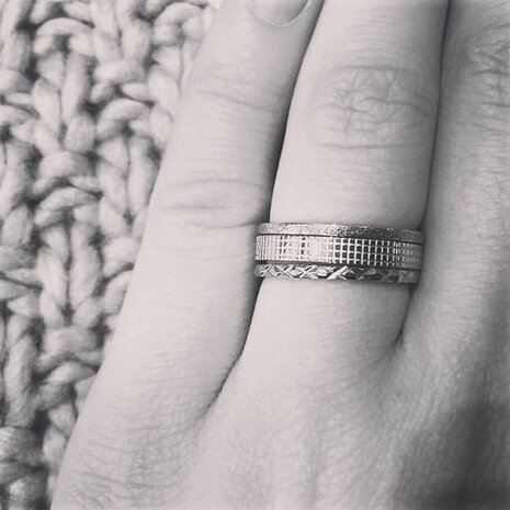 Ring R307 Steel 'Cross' 