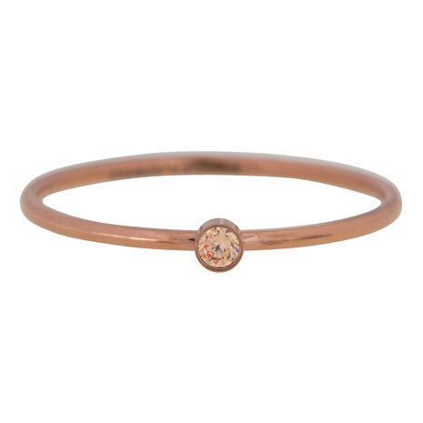 R498 Shine Bright 2.0 Rose Steel with topaz crystal