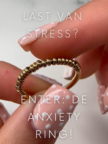 R1666 Goudkleurige Anxiety Palm Small met Balletjes Staal