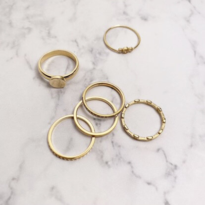 Charmin&rsquo;s Rose-goudkleurige stapelring Alliance Crystals R640