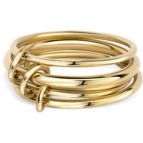 Bague &eacute;paisse couleur or avec cinq anneaux fins de Charmin R1850