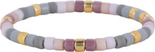 Charmin&#039;s Miyuki Beads Gold Pastell Angst Fidget Ring R1538