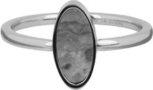 Charmin&#039;s Oval Signet Ring with Oval Moss Agate Gemstone Steel R1282