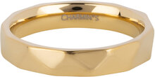 Bague de base coud&eacute;e couleur or Charmin&#039;s 4 mm en acier R1544