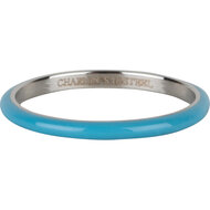 Charmin&rsquo;s Blauwe Emaille Stapelring van Edelstaal &ndash; Voor een verfijnde uitstraling R1622