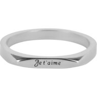 Charmin&#039;s Petite Signet Ring with Engraving &quot;Je t&#039;aime&quot; Steel R1402 &ndash; A Loving Detail