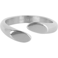 Charmin&#039;s Open Ring met Vlakke Ovale Bovenkant Staal R1380 &ndash; Classy en Modern