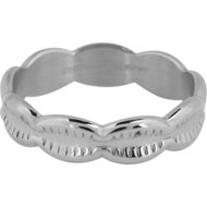 Charmin&rsquo;s Ring Kauri Schelpen Staal R1246