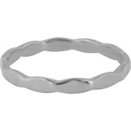 Charmin&#039;s Ring Origami Ruit Staal R1238