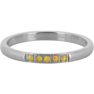 Charmin&#039;s M&eacute;moire Ring Gele Opalen Staal R1131 &ndash; Stralend en Elegant