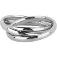 Charmin&#039;s Trinity Rolling Anxiety Fidget Ring Staal Large R1646 