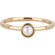 Charmin&#039;s Goudkleurige Ring Birthstone Juni Maansteen Of Parel Kristal Staal Iconic R1600
