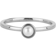 Charmin&#039;s Ring Birthstone Juni Maansteen Parel Staal Iconic R1599