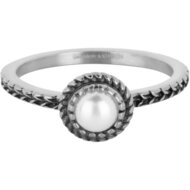 Charmin&#039;s Ring Birthstone Juni Maansteen Parel Staal Iconic Vintage R1525