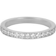 Charmin&rsquo;s Stapelring Alliance Witte Kristal 2,9MM Staal R1472