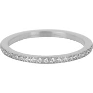 Charmin&rsquo;s Stapelring Alliance Witte Kristal 1,2MM Staal R1470