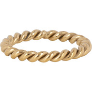 Charmin&rsquo;s Goudkleurig Gedraaide Ring Staal 3mm R1439